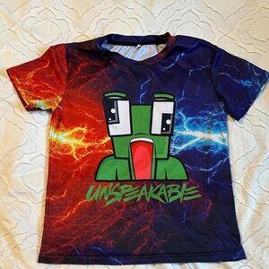 UnspeakaBle Kids Graphic Tee — Green Character Lightning Print